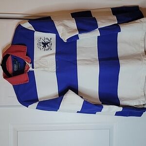 Polo Ralph lauren long tick shirt white and blue size L